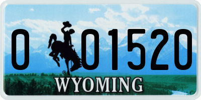 WY license plate 001520