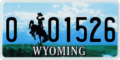 WY license plate 001526