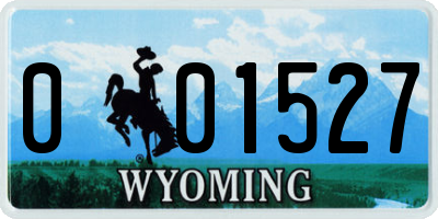 WY license plate 001527