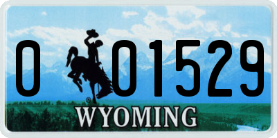 WY license plate 001529