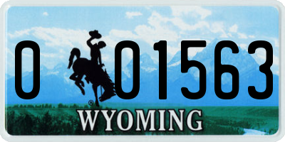 WY license plate 001563
