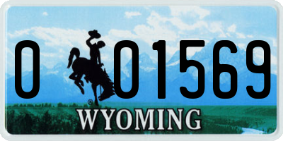 WY license plate 001569