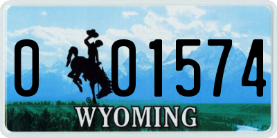 WY license plate 001574