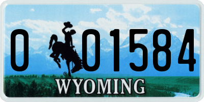 WY license plate 001584