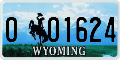 WY license plate 001624