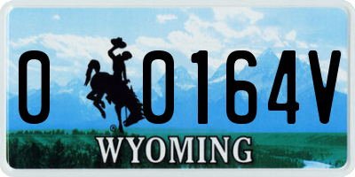 WY license plate 00164V