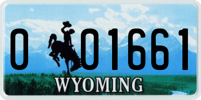 WY license plate 001661