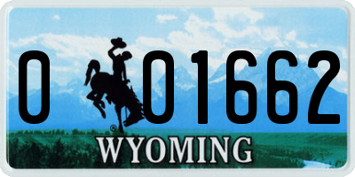 WY license plate 001662