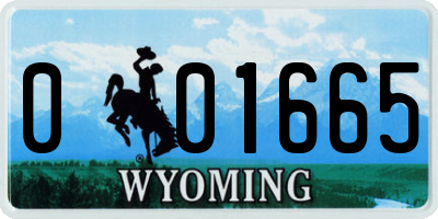 WY license plate 001665