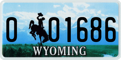 WY license plate 001686