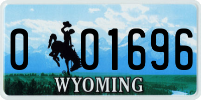 WY license plate 001696