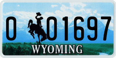 WY license plate 001697