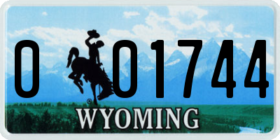 WY license plate 001744