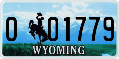 WY license plate 001779