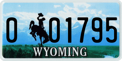 WY license plate 001795