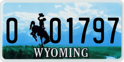 WY license plate 001797