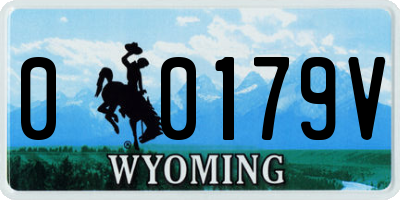 WY license plate 00179V