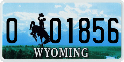 WY license plate 001856