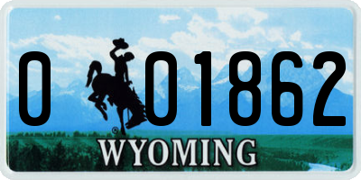 WY license plate 001862