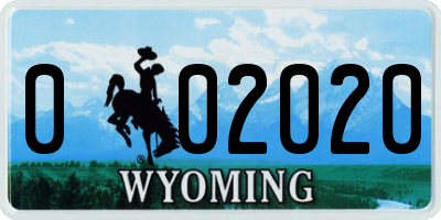 WY license plate 002020