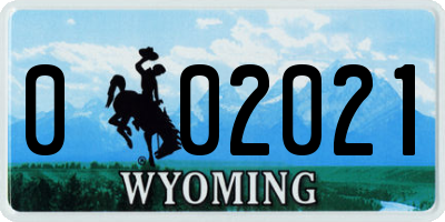 WY license plate 002021