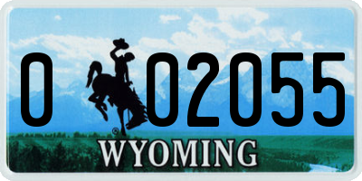 WY license plate 002055