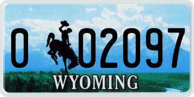 WY license plate 002097