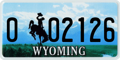 WY license plate 002126