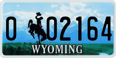 WY license plate 002164