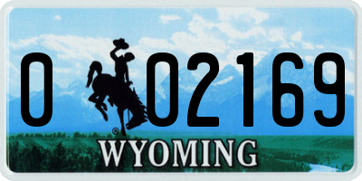 WY license plate 002169