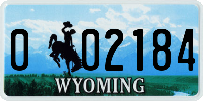 WY license plate 002184