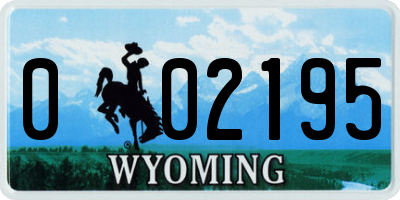 WY license plate 002195