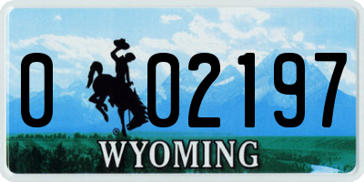 WY license plate 002197