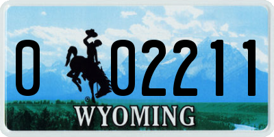 WY license plate 002211