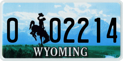 WY license plate 002214