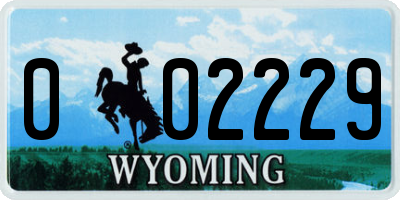 WY license plate 002229