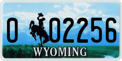 WY license plate 002256