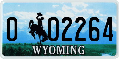 WY license plate 002264