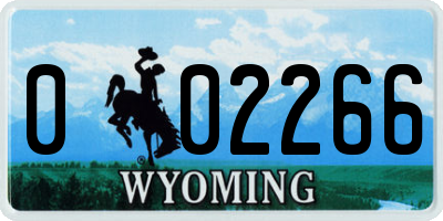 WY license plate 002266