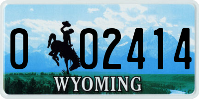 WY license plate 002414