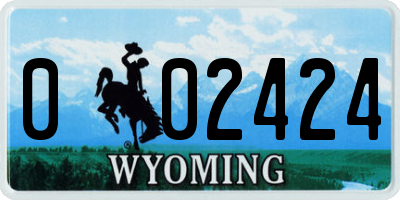 WY license plate 002424