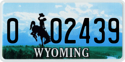 WY license plate 002439