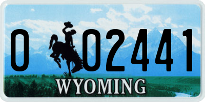 WY license plate 002441