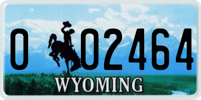 WY license plate 002464