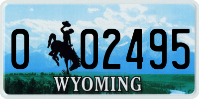 WY license plate 002495