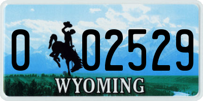 WY license plate 002529