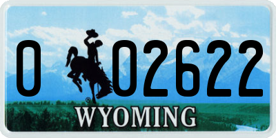 WY license plate 002622