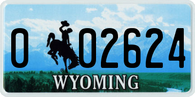 WY license plate 002624