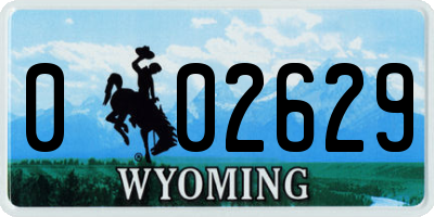 WY license plate 002629