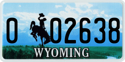 WY license plate 002638